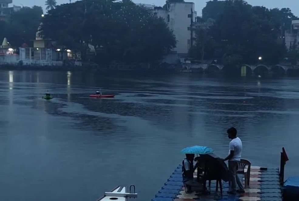 USV team performing field experiment